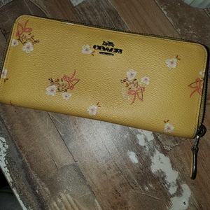 Used Coach Floral Wallet